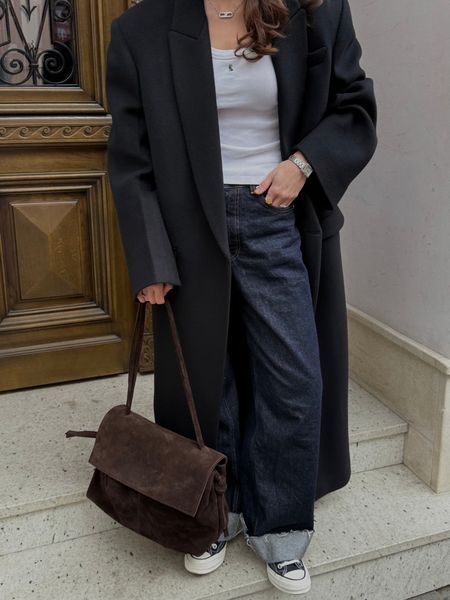 Stella Suede Tote Bag &mdash; Chocolate, 35&times;25&times;15 cm