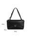 Gia Faux Leather Tote Bag &mdash; Black, 35&times;23&times;10 cm