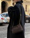 Emy Eco Suede Crossbody Bag &mdash; Chocolate, 21&times;15&times;7 cm