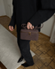 Sara Eco Suede Crossbody Bag &mdash; Chocolate, 21&times;15&times;7 cm