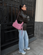 Seline Natural Suede Bag &mdash; Pink, 28&times;11&times;15 cm
