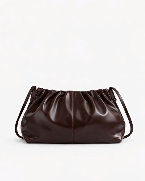 Katie Faux Leather Clutch Bag &mdash; Chocolate, 36&times;20&times;11 cm