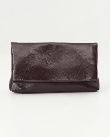 Elara Genuine Leather Clutch Bag &mdash; Burgundy, 32&times;21&times;13 cm