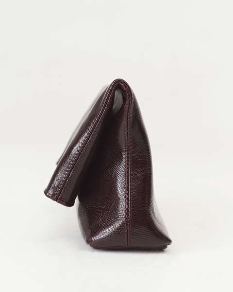 Elara Genuine Leather Clutch Bag &mdash; Burgundy, 32&times;21&times;13 cm