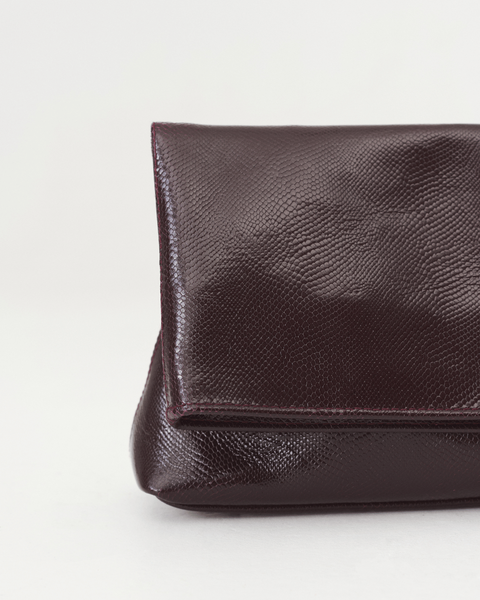 Elara Genuine Leather Clutch Bag &mdash; Burgundy, 32&times;21&times;13 cm
