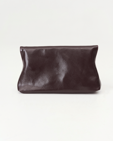 Elara Genuine Leather Clutch Bag &mdash; Burgundy, 32&times;21&times;13 cm